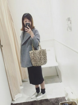 「LOUNGEDRESS（ラウンジドレス）のアイテム（その他アウター）」を使った、ぴのこさん（レディース・164cm）の冬コーディネート