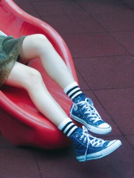 「blue」｜「アイテム（その他シューズ）」を使った、慧さん（レディース・155cm）の春コーディネート