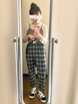 「古着」｜「アイテム（アンサンブル）」を使った、しーちゃん☺︎さん（レディース・152cm）の秋コーディネート