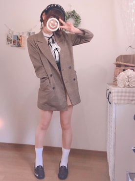 「EATME」｜「アイテム（ジャケット/アウター）」を使った、ななピすさん（レディース・164cm）の春コーディネート