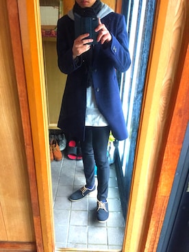 「SOYOUS（ソユーズ）のアイテム（パンツ）」を使った、ポケ松さん（メンズ・178cm）の冬コーディネート