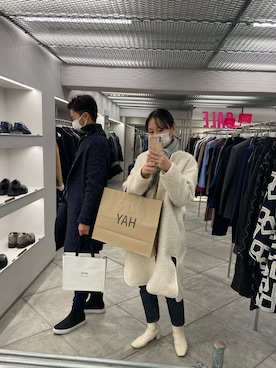 「BLACK BY MOUSSY（ブラックバイマウジー）のアイテム（その他アウター）」を使った、mysg_さん（レディース・162cm）の冬コーディネート