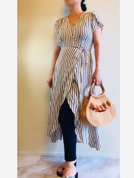 「カシュクール」｜「アイテム（ビーチサンダル）」を使った、ちぬさん（レディース・158cm）の夏コーディネート