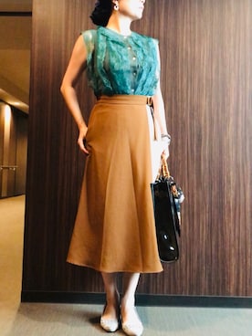 「UNE MANSION（ユヌマンション）のアイテム（タンクトップ）」を使った、ちぬさん（レディース・158cm）の夏コーディネート