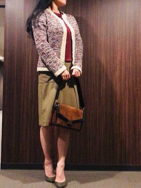 「7-ID concept.（セブンアイディ コンセプト）のアイテム」を使った、ちぬさん（レディース・158cm）の秋コーディネート