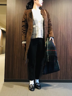 「amaca（アマカ）のアイテム」を使った、ちぬさん（レディース・158cm）の冬コーディネート