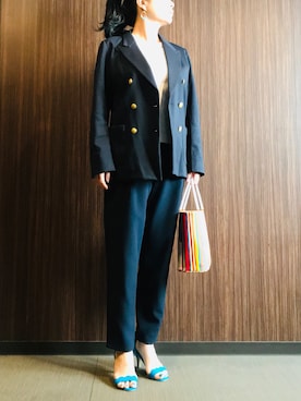 「Petit Honfleur（プチオンフルール）のアイテム」を使った、ちぬさん（レディース・158cm）の春コーディネート