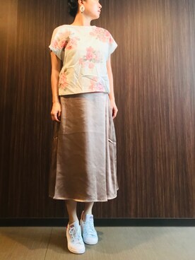 「OWLSPALE（オールズペール）のアイテム」を使った、ちぬさん（レディース・158cm）の春コーディネート