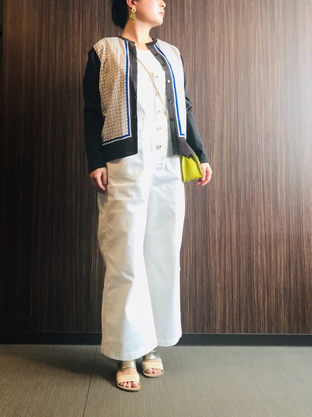 UNITED ARROWS UBCBスカーフプリントコンビカーディガン UNITED ARROWS（ユナイテッドアローズ）の「UBCB スカーフプリント