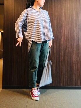 「ラブアンドピース2020」｜「アイテム（チノパンツ）」を使った、ちぬさん（レディース・158cm）の秋コーディネート