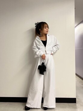 「SPIRALGIRL（スパイラルガール）のアイテム（スウェットパンツ）」を使った、ritoさん（レディース・153cm）の春コーディネート