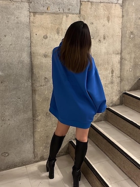 「ぶるー」｜ritoさん（レディース・153cm）の冬コーディネート