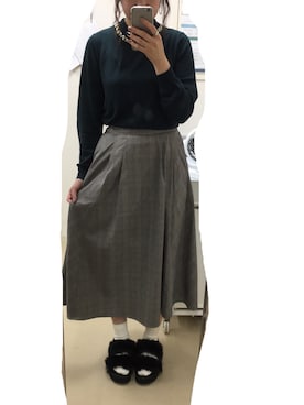 「ファーサンダル」｜しずかさん（レディース・163cm）の秋コーディネート