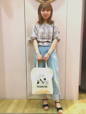 「ORiental TRaffic（オリエンタルトラフィック）の【ORiental TRaffic】 ウェッジサンダル（サンダル）」を使った、しずかさん（レディース・163cm）の春コーディネート