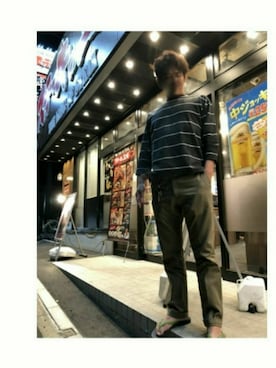 「ビーサン」｜「アイテム（財布/小物）」を使った、SEさん（メンズ・177cm）の夏コーディネート