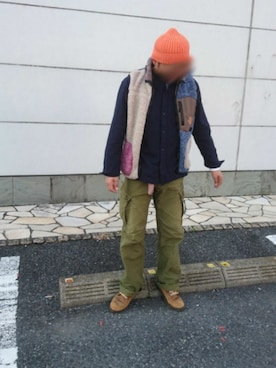 「grn」｜「アイテム（ブーツ）」を使った、SEさん（メンズ・177cm）の冬コーディネート