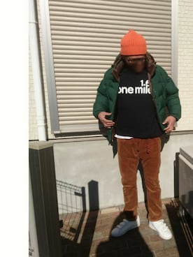 「grn（ジーアールエヌ）のアイテム（ジャケット/アウター）」を使った、SEさん（メンズ・177cm）の冬コーディネート