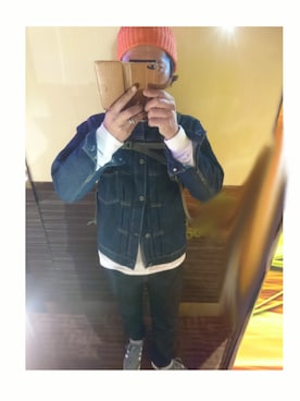 「SEVENDAYS=SUNDAY（セブンデイズサンデイ）のアイテム（デニムジャケット）」を使った、SEさん（メンズ・177cm）の春コーディネート
