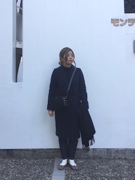 「足袋」｜「アイテム（チェスターコート）」を使った、諭吉さん（レディース・160cm）の冬コーディネート