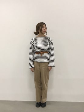 「スプリングSENSEOFPLACE」｜「アイテム（アクセサリー）」を使った、諭吉さん（レディース・160cm）の冬コーディネート