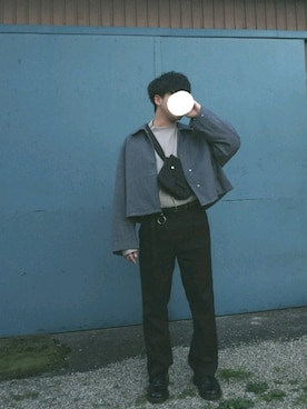 「アイテム（ステンカラーコート）」を使った、HIROさん（メンズ・172cm・20代）の秋コーディネート