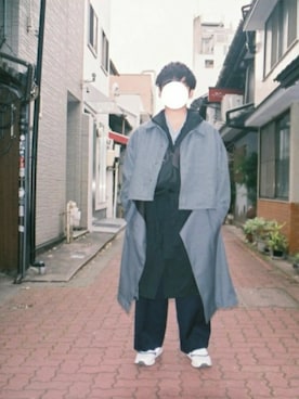 「アイテム（ステンカラーコート）」を使った、HIROさん（メンズ・172cm・20代）の冬コーディネート