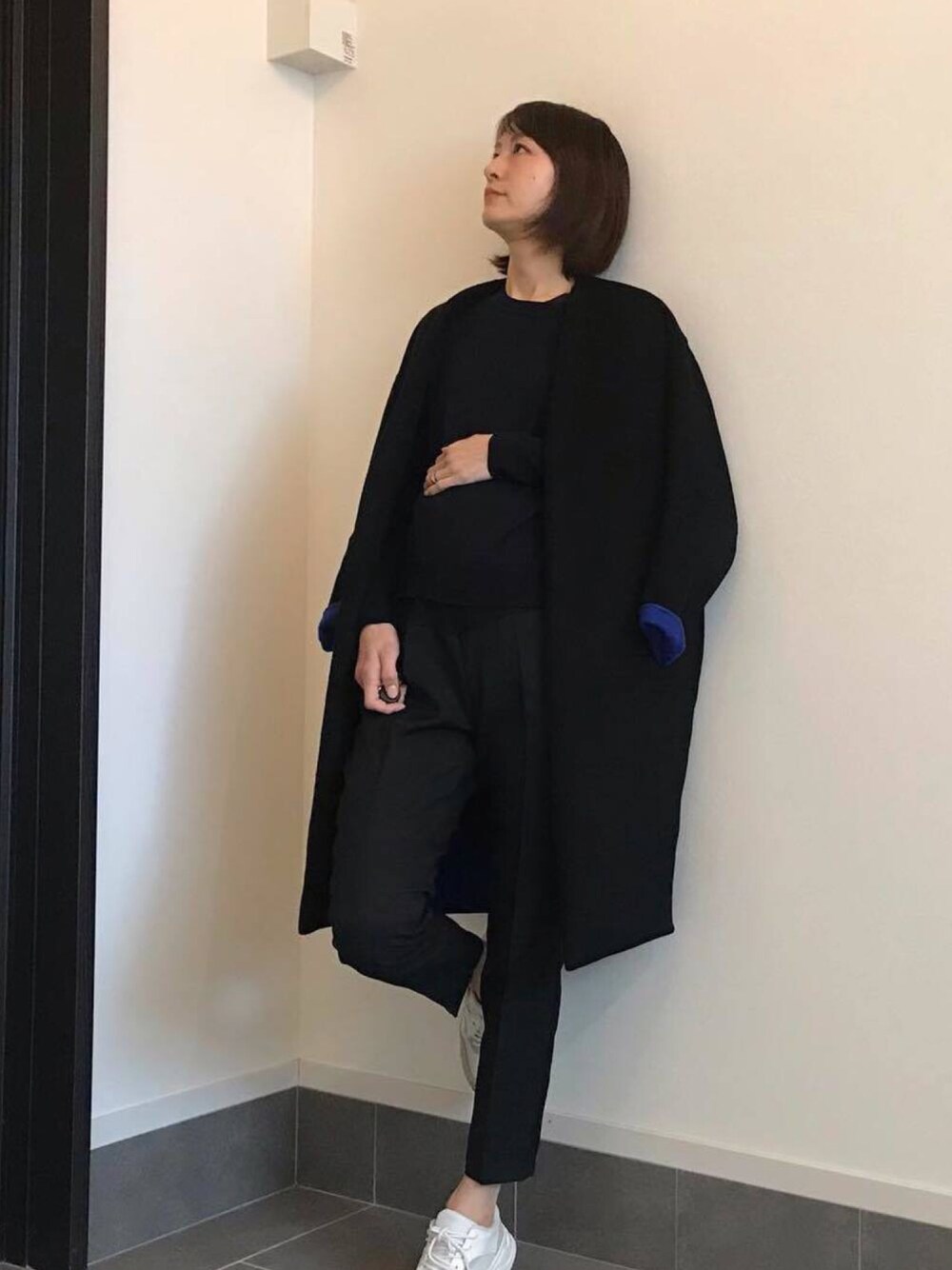 「妊婦、ZOZO、マタニティ、ママコーデ、マタニティコーデ、chocoa」｜CHOCOAさん（レディース・170cm）の春コーディネートの1枚目の写真
