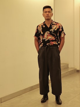 「Sillage（シアージ）のアイテム」を使った、ADさん（メンズ・179cm）の冬コーディネート