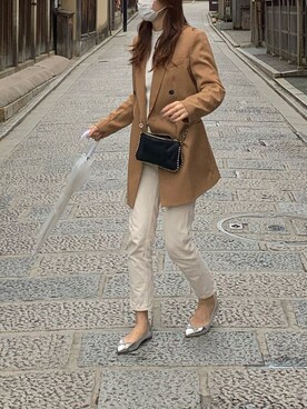 「stradivarius（ストラディバリウス）のアイテム（ジャケット/アウター）」を使った、.さん（レディース・168cm）の春コーディネート