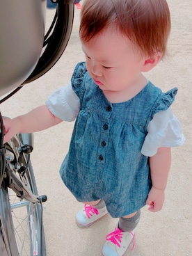 「アイテム（ロンパース）」を使った、Ochoさん（キッズ・74cm）の夏コーディネート