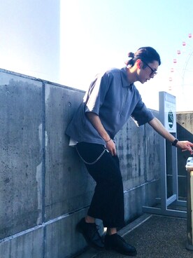 「Dr. Martens（ドクターマーチン）のDR.MARTENS / ドクターマーチン : WINGTIP BROGUE #（ドレスシューズ）」を使った、kazさん（メンズ・173cm）の夏コーディネート