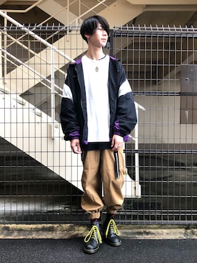 「FIG&VIPER（フィグアンドバイパー）のアイテム（パンツ）」を使った、kazさん（メンズ・173cm）の秋コーディネート