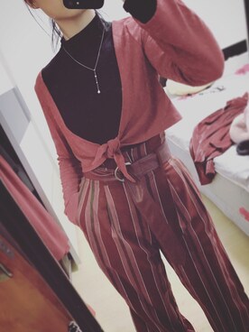 「utaのアイテム」を使った、白眉贵さん（レディース・161cm）の冬コーディネート