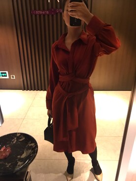 「utaのアイテム」を使った、白眉贵さん（レディース・161cm）の冬コーディネート