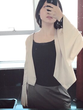 「utaのアイテム」を使った、白眉贵さん（レディース・161cm）の冬コーディネート