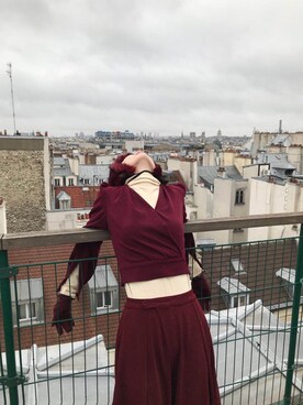 「utaのアイテム」を使った、白眉贵さん（レディース・161cm）の冬コーディネート