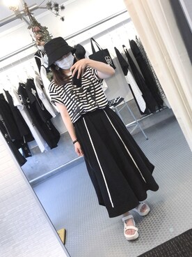 「WHITE（ホワイト）のアイテム」を使った、asncholinistaさん（レディース・158cm）の夏コーディネート