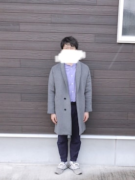 「トゥモローランド」｜「アイテム（チェスターコート）」を使った、s_y02さん（メンズ・172cm）の冬コーディネート