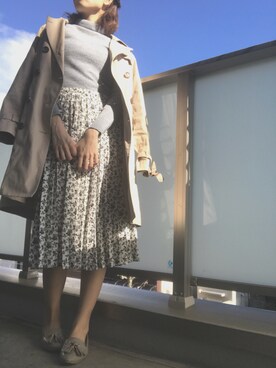 「NATURAL BEAUTY BASIC（ナチュラルビューティーベーシック）のアイテム（トレンチコート）」を使った、umiさん（レディース・157cm）の春コーディネート
