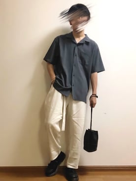 「アイテム（バッグ）」を使った、木豆寸さん（メンズ・170cm）の夏コーディネート