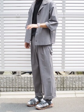 「PUBLIC TOKYO（パブリックトウキョウ）のアイテム（ジャケット/アウター）」を使った、🏃‍♂️kazu🏌️‍♀️さん（メンズ・177cm）の夏コーディネート