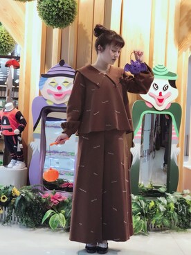 「アイテム（その他トップス、ブラウン系）」を使った、Demiababyさん（レディース・163cm）の秋コーディネート