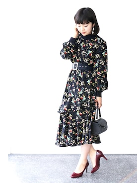 「cawaii（カワイイ）のアイテム（ワンピース）」を使った、ちよこさん（レディース・158cm）の冬コーディネート