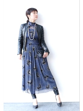 「cawaii（カワイイ）のアイテム（ワンピース）」を使った、ちよこさん（レディース・158cm）の冬コーディネート