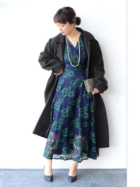 「cawaii（カワイイ）のアイテム（ワンピース）」を使った、ちよこさん（レディース・158cm）の冬コーディネート
