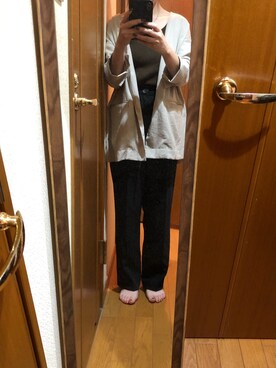 「FREE'S MART（フリーズマート）のアイテム（ノーカラージャケット）」を使った、meguuuさん（レディース・156cm）の春コーディネート
