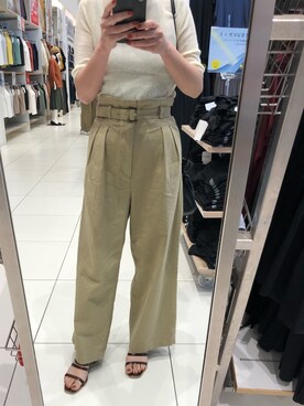 「SHEL’TTER（シェルター）のアイテム（パンツ）」を使った、meguuuさん（レディース・156cm）の夏コーディネート