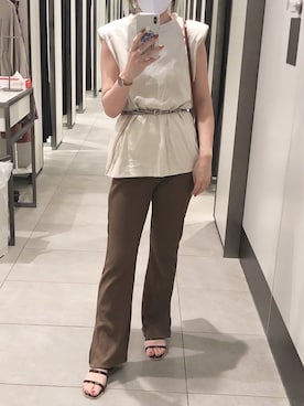 「SHEL’TTER（シェルター）のアイテム（パンツ）」を使った、meguuuさん（レディース・156cm）の夏コーディネート