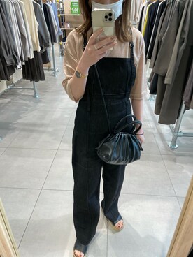 「EMODA（エモダ）のアイテム（オールインワン・サロペット）」を使った、meguuuさん（レディース・156cm）の春コーディネート