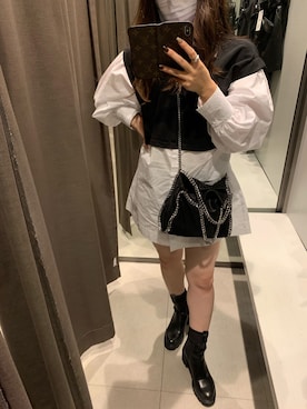 「ラブアンドピース2020」｜「アイテム（ブーツ）」を使った、nhrmyさん（レディース・155cm）の秋コーディネート